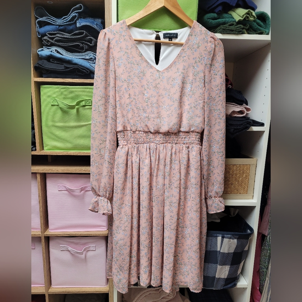 Delicate Floral Long Sleeve Dress